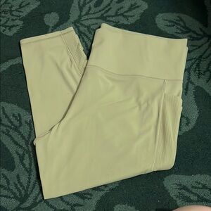 Athleta Olive Salutation Stash Pocket II Cutout 7/8 Leggings 3X